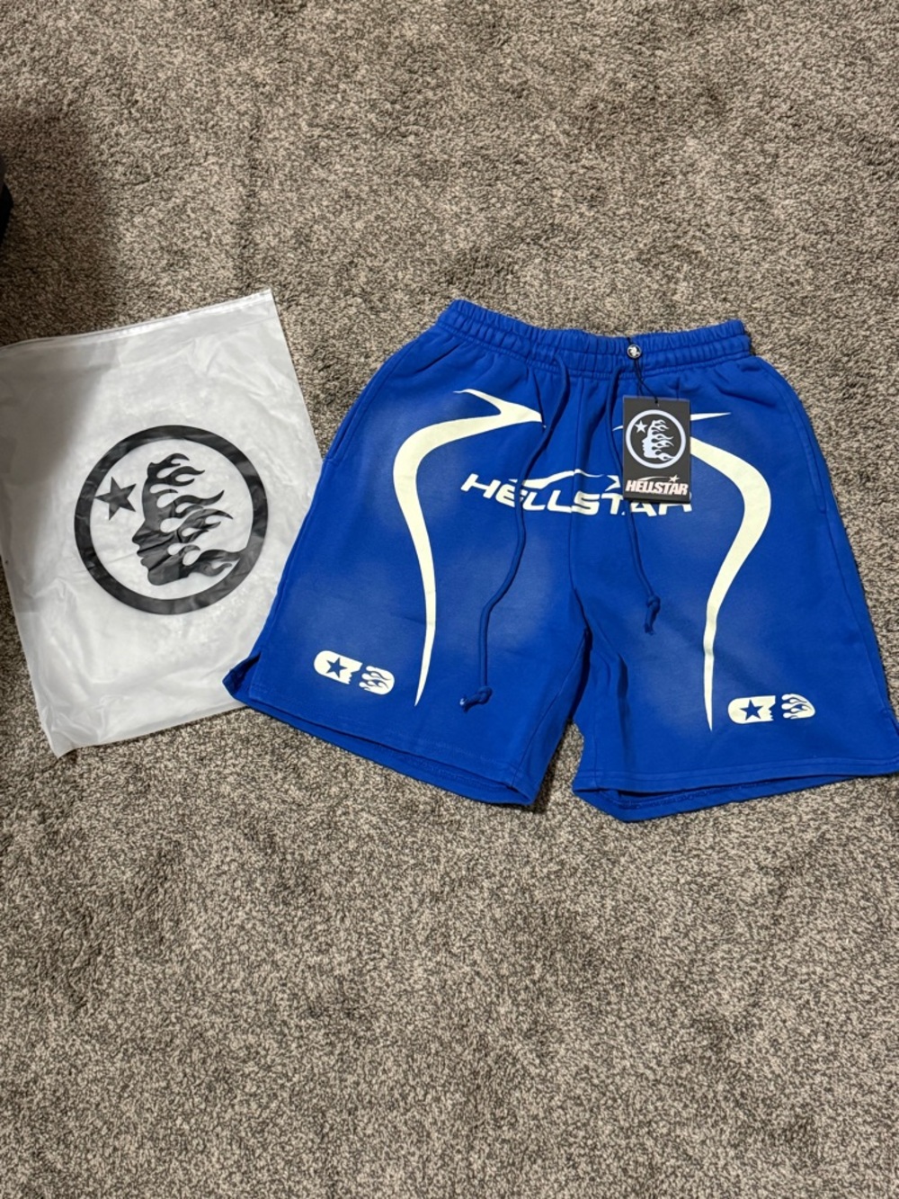 Hellstar Men’s Athletic Shorts in Royal Blue